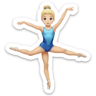 dancer-gymnast with blonde hair (kids) sticker