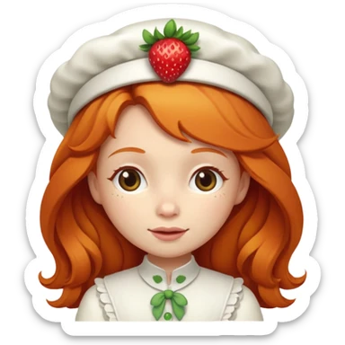 strawberry shortcake ginger girl sticker