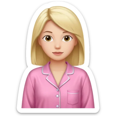 Make a women woth straight hair using pj pink sticker