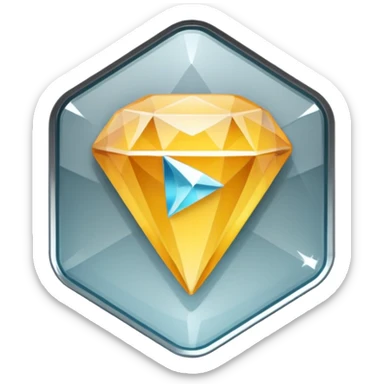diamond video play button sticker