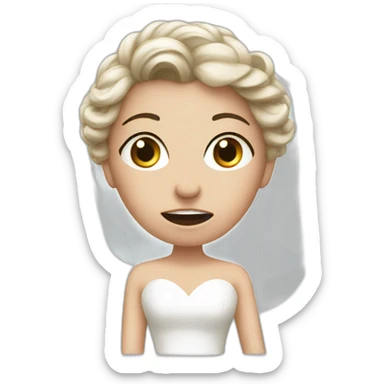 Someone threatening the bride sticker