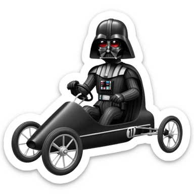 Darth Vader’s two cylinder cyclekart with advanced rugged suspension and steering  sticker