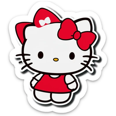 hello kitty with hat sticker