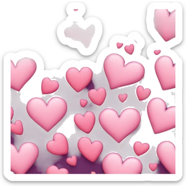 hearts with decorations  sticker