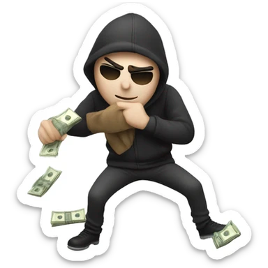 A Thief with Lots of money sticker