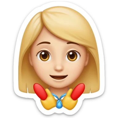 I want an emoji like of hapiness with love calm eyes and cute and with aaa i finally did it moment feeling sticker