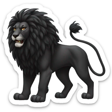 black lion  sticker