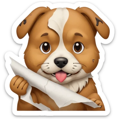 Dog eat homework sticker