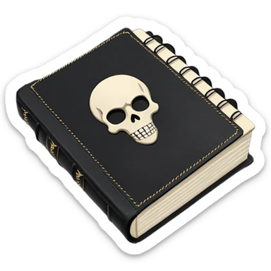A black notebook named "Death Note" sticker