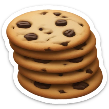 cookies stacked on plate sticker