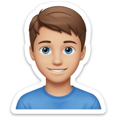 niño guapo adolescente de ojos azules sonriendo ENAMORADO sticker