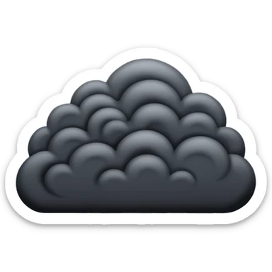 sky full of dark clouds with windy background  sticker