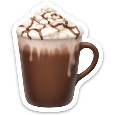 Aesthetic hot chocolate sticker