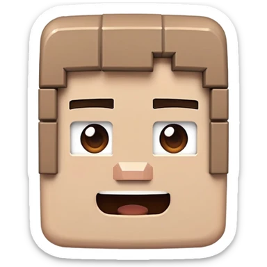 Minecraft character with a happy expression sticker