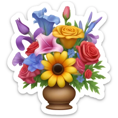 Book Vase with flowers sticker