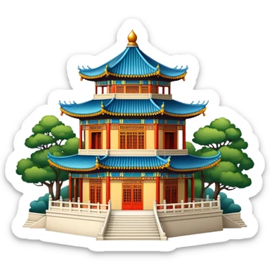 Summer Palace pavilion architecture only sticker