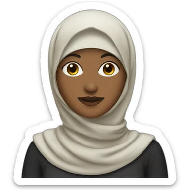 Woman with a hijab sticker