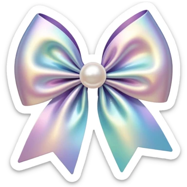 Pearl bow hair clip  sticker