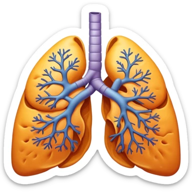 lungs with tuberculosis bacteria sticker
