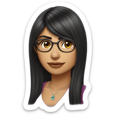 Mia Khalifa twitch emote tear drop SFW sticker