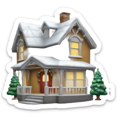 Christmas house sticker