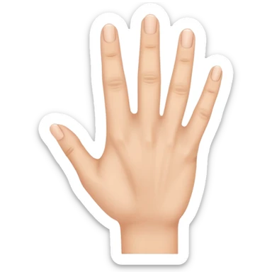 hand showing ar ring with 5 fingers sticker