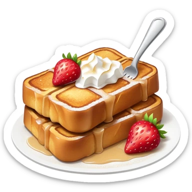 Strawberry French toast sticks sticker