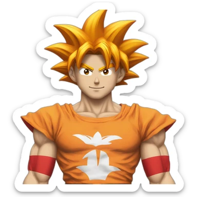 Goku avec le maillot du Maroc sticker