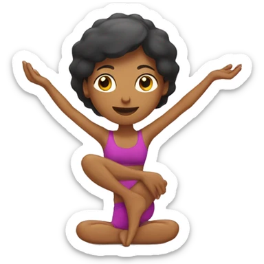 Mujer haciendo yoga sticker
