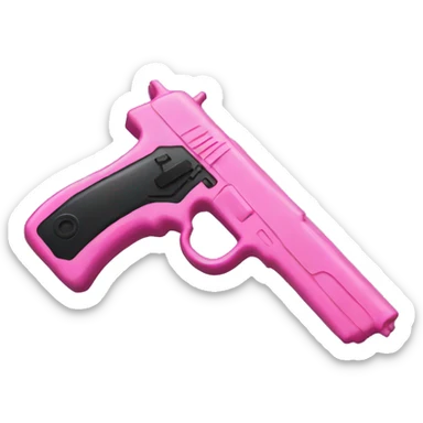 Pink gun sticker