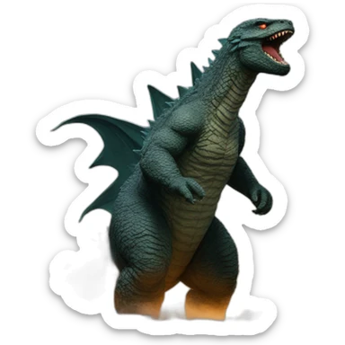 Godzilla qui fait dido sticker