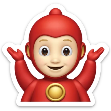 teletubby red sticker