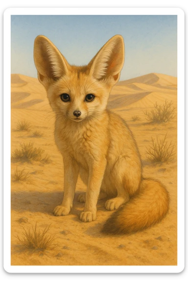 Fennec fox sticker