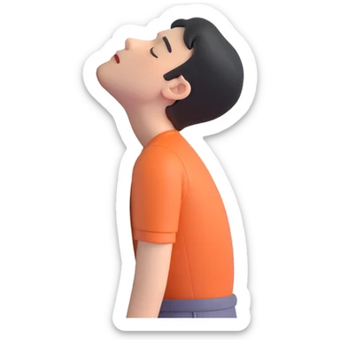 a person banging their head against a wall sticker