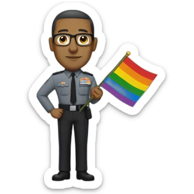 gustavo fring holding the pride flag sticker