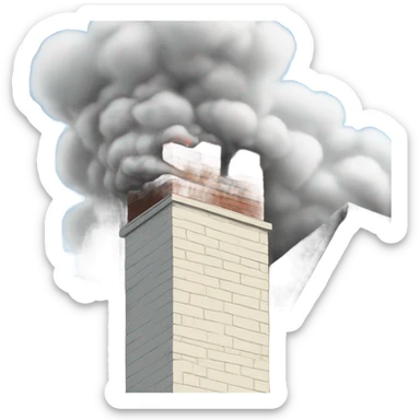 Chimney with smoke coming out sticker