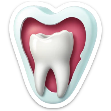Broken tooth sticker