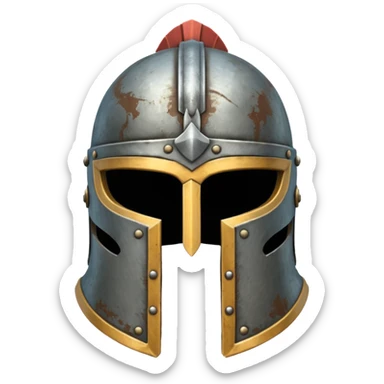 gladiator helm, front view sticker