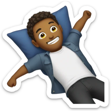 Guy laying on the ground cause lol sticker