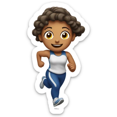 uma menina a correr meio fundo sticker