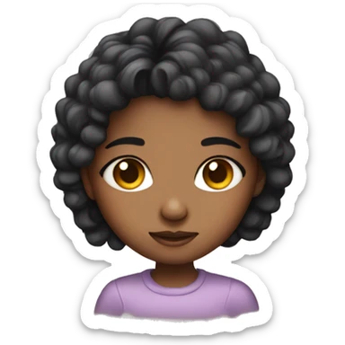 Cute girl with star eyes sticker