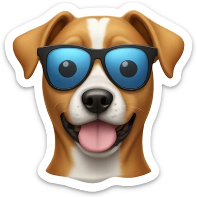 Dog with sunglasses ￼ sticker