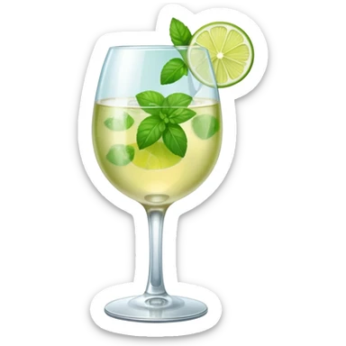 the hugo drink in the same glass as wine or aperol spritz sticker