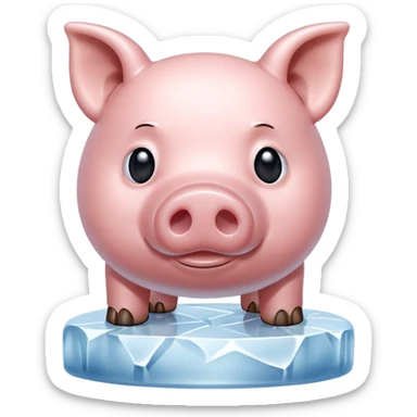 Break the ice pig sticker