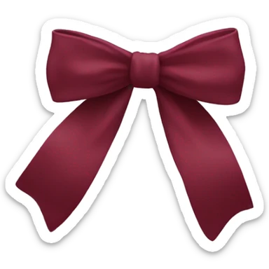 burgundy bow sticker