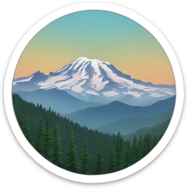 Mount rainier, Washington sticker