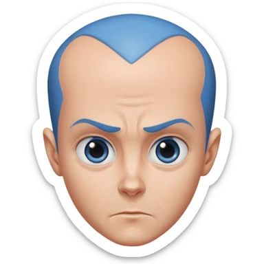 give me megamind character his forhead make it bigger sticker