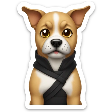 Ninja dog sticker