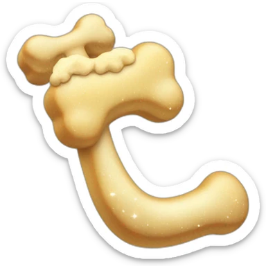 sparkling dog bone sticker