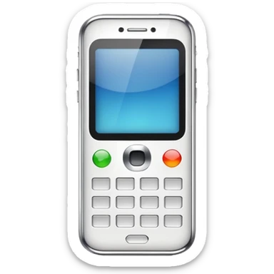 beyaz cep telefonu sticker